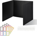 ZYINOZOC 12 Pack Desk Dividers for Students,3-Fold Privacy Screens,Testing Dividers for Classroom Waterproof,Plastic Easy Clean Privacy Shields for Student Includes Extra Labels