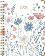 HARDCOVER 2026 Planner, 7"x9": 14 Months (November 2025 - December 2026), Daily Weekly Monthly Planner, Yearly Agenda, Bookmark, Pocket Folder and Sticky Note Set (Colorful Botanicals)