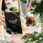 Pintuson 4 Pack Mini Chalkboard Signs - 8x6 inch Acrylic Chalk Board - Small Chalkboard Signs with Beech Base - Double Sided Blackboard for Display Menus, Food Signs, Message Boards, Table Numbers