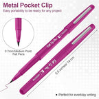 Fuyoooo 36 Pcs Felt Tip Pens 0.7mm Medium Point Colored Felt Tip Pens for Journaling Planner Writing Note-taking Art Office and School Supplies(Pink)