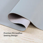 Wolaile PU Leather Desk Pad Blotter,Light Grey Waterproof Office Desktop Mat,36x17in Non-Slip Large Mouse Pad/Writing Protector/Desk Accessories
