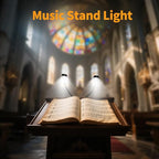 KunHe 5 Pack Music lamp Reading Clip lamp USB-C and AAA Battery Power Supply (Included) Three Color temperatures Suitable for Band Users Reading Enthusiasts
