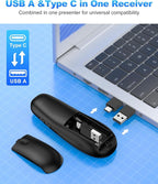 Presentation Clicker Compatible with Bluetooth 5.1 & RF 2.4GHz Dual Modes Long Range Wireless Presenter Clicker Remote Powerpoint Clicker Slide Clicker for Office Classroom Teacher Powered by AAA