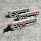 XHM Awesome Small Box Cutter Retractable Blade Ultility Knife, For Artwork, Cardboard Cutting, Package/Letter Opening, Home, Office & EDC Use, Pack of 3 (GRAY)