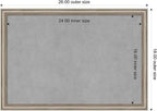 Amanti Art Silver Framed Magnetic Board 18x26 Medium Vision Board for use with Magnets, 100% Metal Sheet to Display Items as Office Decor or for Home Organization in mudroom, Kitchen or Kids Room