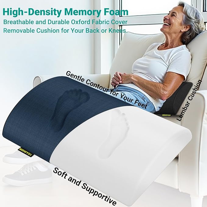 YEASHEIN Adjustable Foot Rest for Under Desk at Work, Ergonomic Under Desk Footrest with 6 Positions, Foot Stools for Under Office Desk Chair, Leg Rest for Home, Car, Computer, Gaming Accessories