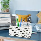 QZQE Black Dachshund Pen Pencil Holder Organizer for Desk, Weiner Dog Gifts Wooden Box Signs Decorations for Home Office Desk Tabletop, Dachshund Lovers Gifts for Women Men