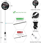 Funny Nurse Lanyards for ID Badges Name Tags ID Card Holder, ID Badge Holder with Breakaway Lanyard, Cute Badge Reel Badge Clip Retractable, Coffee Scrubs and Rubber Gloves (Black)