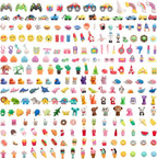 CLOCK KING 240pcs 3D Cute Kids Erasers, Random Desktop Pet Toys Gifts, Classroom Rewards Kids Party Gifts, Various Styles Such as Animals, Food, Plants, Space, Princess, Sports, Halloween, Christmas