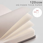 EMSHOI Dotted Notebook - 256 Pages A5 Dotted Grid Journal Notebook,120gsm Thick Paper,16 Perforated Pages, Smooth PU Leather, Inner Pocket,5.75'' × 8.38''-Green
