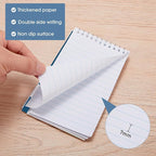 Thenshop 100 Pads Spiral Memo Pads Bulk 3 x 5 Inch Small Pocket Notepad Top Bound Lined 60 Sheets Mini Notebooks for School College Office Home Supplies (Fresh Colors)