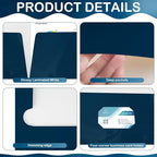 Yeaqee 100 Pack 2 Pockets Glossy Laminated Paper Folder First Day of School Presentation Folder Letter Size Two Pocket File Portfolio Holder Back to School Items Bulk for Teacher Office (Navy)