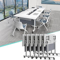 Conference Table,55.1''Folding Conference Room Table for 4-12 People,Mobile Flip Top MeetingTraining Table with Different Coulor and Styles for Offices, Classrooms,Meeting Room (6, 61''B)