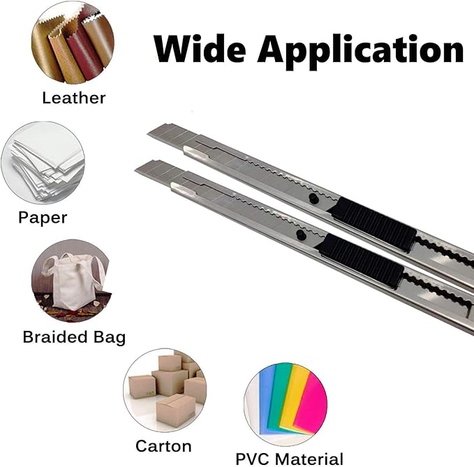 WEKOIL 9mm Snap Off Utility Knife 5 Pack High Hardness Retractable Box Cutters with Snap Off Blades,Art Craft Hobby Cutter 9mm Knife for Home Office Workstation