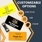 Magnet Me Up Custom Printed Magnetic Name Tag Badge with Logo on Top, 1.5x3 inch, Full-Color Customizable Identification Label, for Schools, Offices, Businesses, Made in USA