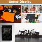 Silunkia 40 Sheets Black Cardstock 8.5 x 11 Printer Paper, 200gsm/75lb Heavyweight Black Card Stock for Halloween, DIY Card Making, Greeting Cards, School Crafting, Wedding Invitations
