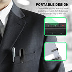 Presentation Clicker Green Laser Pointer, Rechargeable PowerPoint Clicker Wireless Presenter Remote, RF 2.4GHz USB Presentation Pointer Slide Advancer with Hyperlink Volume Control for Mac Computer