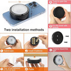 Battery Operated Puck Lights with Remote LED Under Cabinet Lighting Wireless Stick on Lights Color Changing Timer Tap Lights for Cabinets Shelves Closets Display Case - 2Pack Black