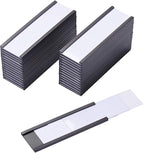 Eeoyu Magnetic Label Holders with Magnets Magnetic Data Card Holders with Clear Plastic Protectors for Metal Shelf, Whiteboard, Set of 30 (1 x 3 Inch)