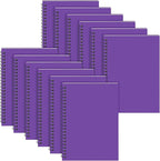 Yahenda Spiral Notebook Bulk A5 Journal Lined 8.3'' x 5.5'' Writing Composition Paper Small Notepad Subject Notebook for Students Office Business Back to School Supplies (Purple,6 Pcs)