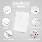 Clever Fox Planner 2nd Edition – Colorful Weekly & Monthly Goal Planner, Time Management & Productivity Organizer, Undated, A5 (White)