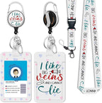 Phlebotomy Haematology Nurse Badge Reel Retractable with 360 Degrees Rotate Carabiner Clip Heavy Duty, ID Badge Holder with Detachable Lanyard, Funny ID Holder ID Clip Name Badge Clip Keychain