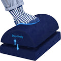 StepLively Foot Rest for Under Desk at Work, Comfortable Foot Stool with 2 Adjustable Heights, Footrest with Washable Cover, for Back & Hip Pain Relief, Suitable for Office, Home and Car (Blue)
