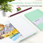 SUQJOY Lined Journal Notebooks for Writing, 100 GSM Thick Paper, 1 Pack Hardcover Notebooks, A5 College Ruled Notebook, Journaling Notebook for School/Travel/Office (Light Green- 1 Pack)