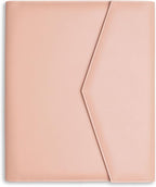 FOREVERMORE PORTFOLIOS Padfolio Binder Organizer for Women | Faux Leather Portfolio Folder for Resume, Documents, Notebook, Tablet and Business Cards | Notepad Included - Pink