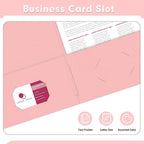Two Pocket Folders, PANDRI 30 Pack 2 Pocket Folders, Letter Size Paper File Folder for School Office Home Business, Pink
