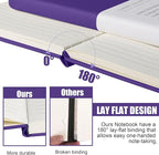 EMOMAS Lined Journal Notebook, 6Pack Hardcover Notebook for Men & Women – Journals for Writing, Work, School, Home & Daily Notes, 160 Pages – Medium A5, 5.7"x8", 100 gsm Thick Paper (Purple)