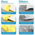Feifeiya 48 Pack Plastic Report Covers with 3 Prongs Presentation Folders Bulk, 100 Sheet Capacity, Clear Front Report Covers for Presentation Document Paper School Office Supplies (Yellow)