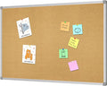 Lockways Cork Board Bulletin Board, Double Sided Corkboard 36" x 24", Wall-Mounted Aluminum Framed Message Presentation Notice Board 3 x 2