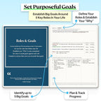 Roterunner Purpose Planner Notebook B5 7.5”x9.8” Undated 2026 Daily Weekly and Monthly Productivity Goal Setting Tool for Work Home ADHD Planner for Adults Self Care Journal