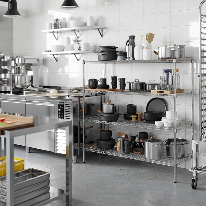 Regal Altair 21" Deep x 54" Wide x 54" Height Wire Shelving Kit | 4-Tier | NSF Commercial Storage Rack Unit