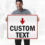 Custom Arrow Directional Sign, Down Arrow, 24x30 Inches, 3M EGP Reflective, Rust Free .080 Aluminum, Fade Resistant, Made in USA by My Sign Center