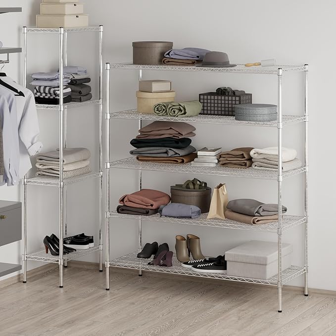 Regal Altair 21" Deep x 54" Wide x 64" Height Wire Shelving Kit | 5-Tier | NSF Commercial Storage Rack Unit