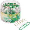 NEEWAY 200pcs Large Green Paper Clips, 2 Inch Jumbo Paper Clip, Ceative Colored Paperclips for Paperwork Office