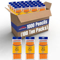 Trail maker Unsharpened Yellow Pencils in Bulk for School, Office Supplies | Bulk Wood Cased #2 HB Pencils (100 10-Packs)