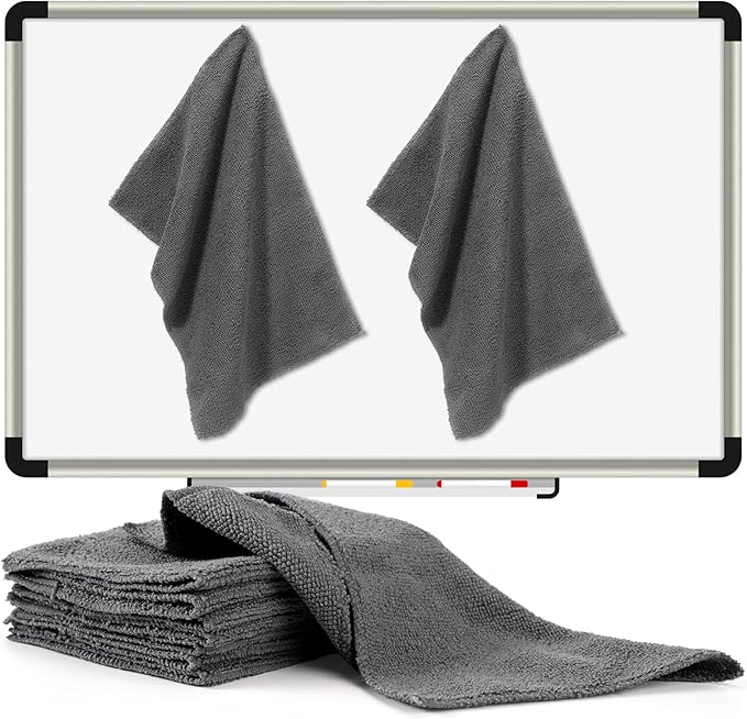 Fanfanwin 8 Pcs Magnetic Microfiber Cleaning Cloth Dry Erasers for White Boards Extra Magnetism Whiteboard Eraser for White Boards Blackboards Classroom Home Reusable Washable(6 x 10 Inch)