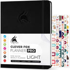 Clever Fox Planner PRO Light – Weekly & Monthly Life Planner to Increase Productivity, Time Management and Hit Your Goals, 8.5x11″ (Black)
