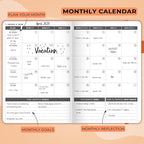 Clever Fox Planner – Undated Weekly & Monthly Planner for Productivity, Time Management & Goals – Organizer Journal – A5 (Orange)