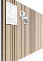 Bumusty Large Cork Board Alternative-47 x35 Felt Bulletin Board Tiles, with 30 Pushpins, 70 Adhesive Tabs, 12-Pack Slat Wall Paneling, Cork Boards for Office Push Pin Board Felt Board-Dark Camel