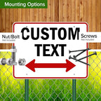 Custom Arrow,Custom Directional Sign, Two Way Arrow,36x48 Inches, Rust Free DiBound, Fade Resistant, Made in USA by My Sign Center