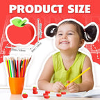60pcs Mini Apple Erasers for Kids Bulk Classroom Welcome Back to School Gifts Classroom Counting Math Manipulatives Teacher Supplies Stationary Party Favors