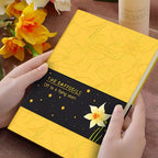 ipoul Soft Cover Notebook, A5 Journal, 6"x8" Lined Notebook for Writing, Wide Ruled Journal, PU Leather Softcover Journal, Gifts for Women, Yellow Daffodil