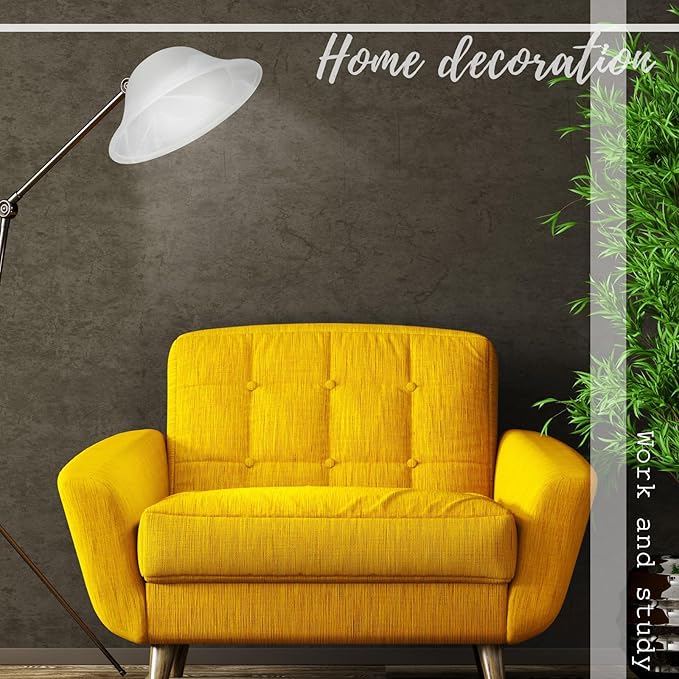 Huquary Lamp Glass Shades for Floor Lamp Elegant Cover Light Fixture Shade Light Fixture Replacement(9.5 x 4.2 x 1.63 Inch,Stylish White)