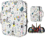 YOUSHARES Colored Pencil Case 220 Slots Pen Case Organizer With Handy Wrap & Zipper, Multilayer Holder for Prismacolor Colored Pencils & Gel Pen (Forest)