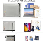 3 Pcs Fireproof Waterproof Document Bag(2000℉), Fire and Water Resistant Safe Zipper Storage Organizer Pouch for A4 A5 Documents Holder, Cash, Passport, Tablet, Laptop, File, Jewelry