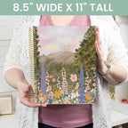 bloom daily planners HARDCOVER 2026 Planner (January to December) - 8.5” x 11” Weekly & Monthly Dated Agenda Organizer Book with Stickers & Tabs - Wildflower Mountainside